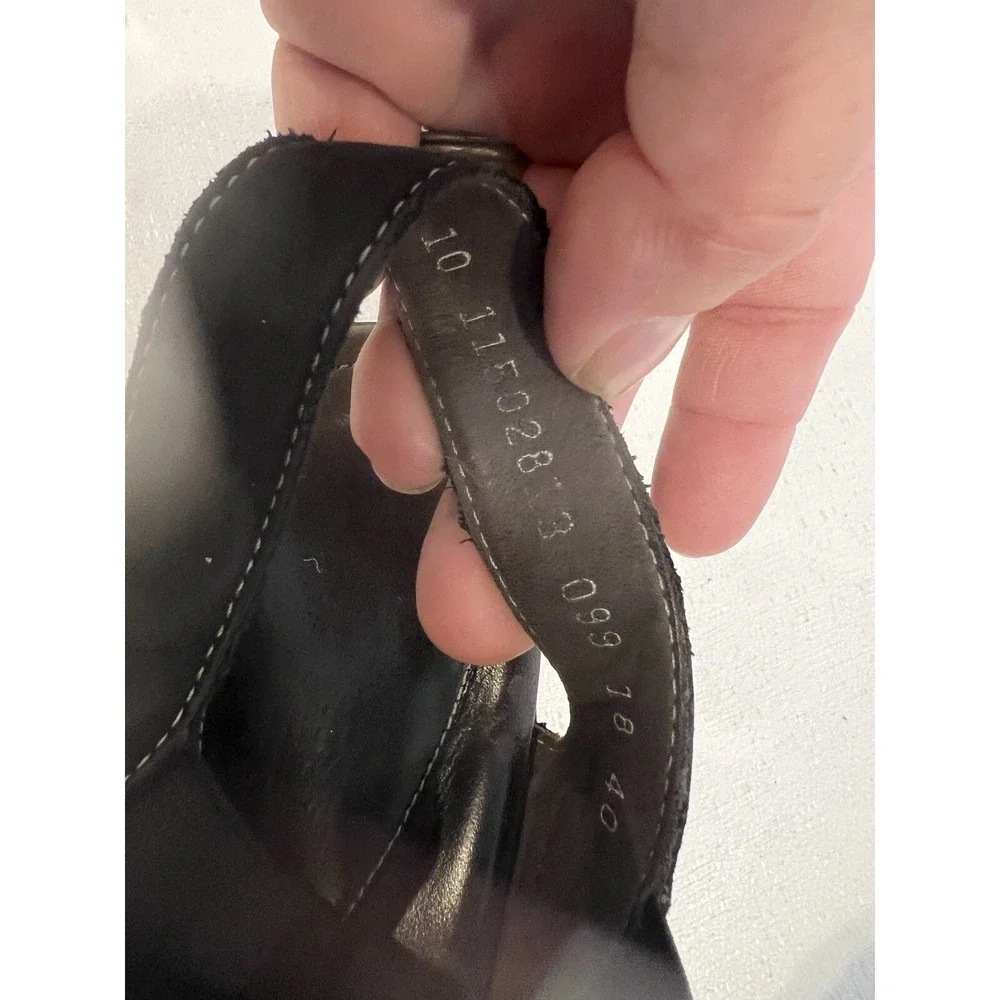 Mephisto Wedge Sandals Women 9 Black Nubuck Comfort‎ Walking Slingback Lagenlook